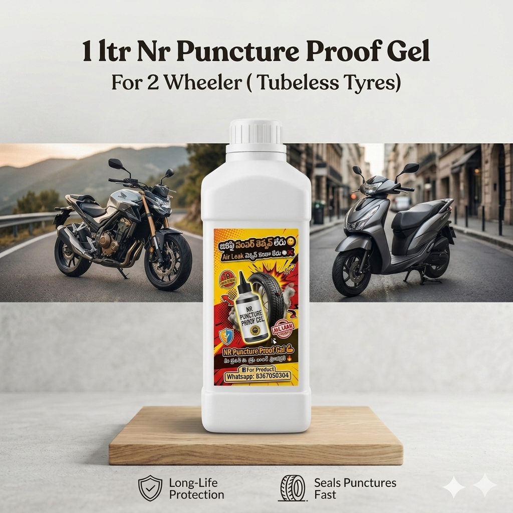 1 ltr NR Puncture proof gel for 2 wheelers